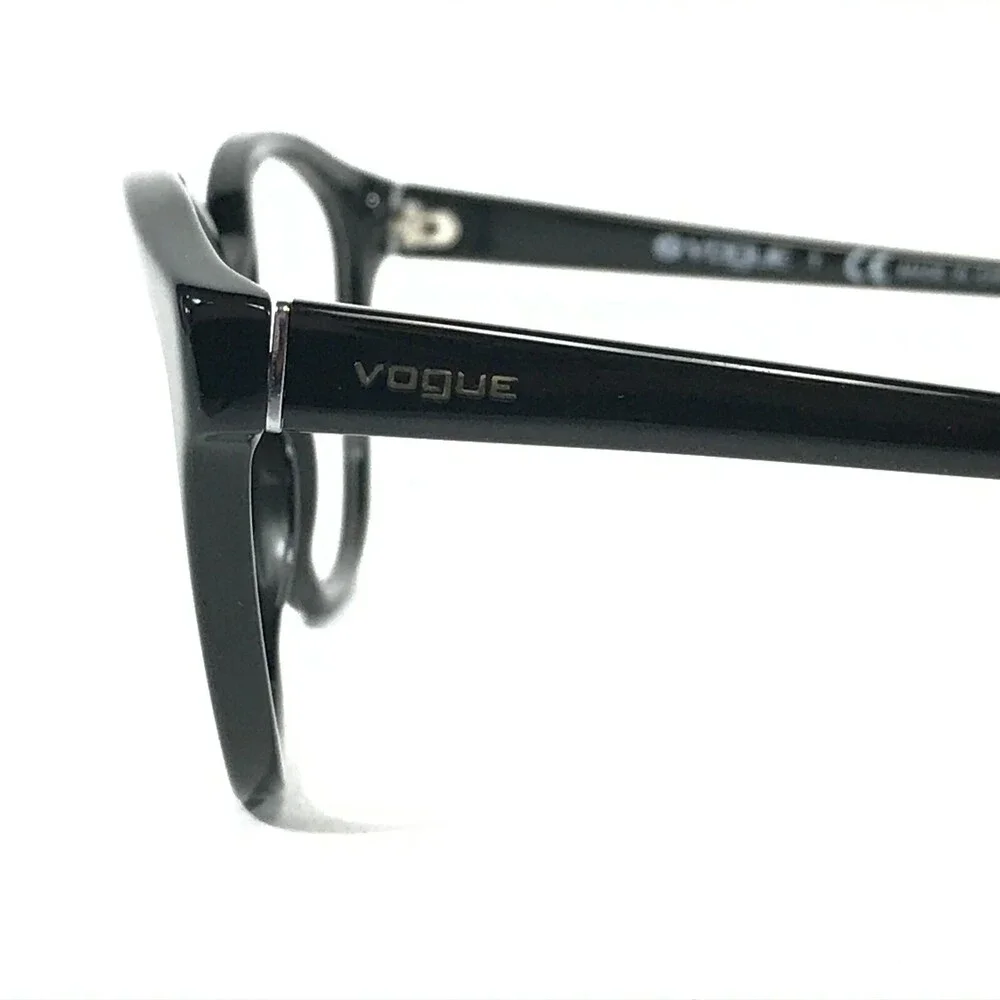 Vogue Eyeglasses Frames VO2764 W44 Black Round Side Logos 54-17-140